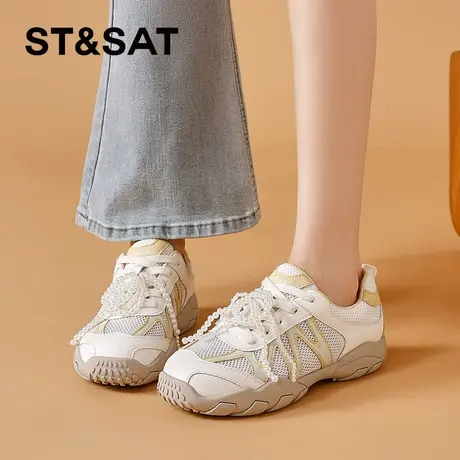 星期六德训鞋女2025夏季新款女鞋女款爆款鞋子百搭夏款透气运动鞋图片