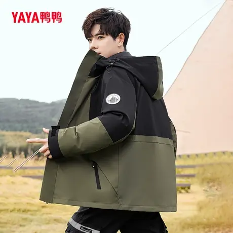鸭鸭户外羽绒服男2023秋冬新品一衣三穿两件套可脱羽绒内胆外套J图片