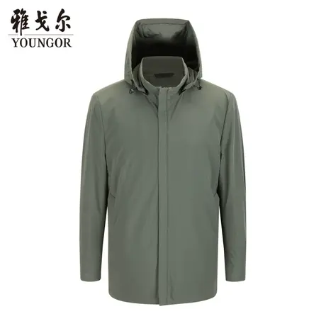 雅戈尔奥莱 CEO系列男装冬季防风上班夹棉风衣男保暖商品大图
