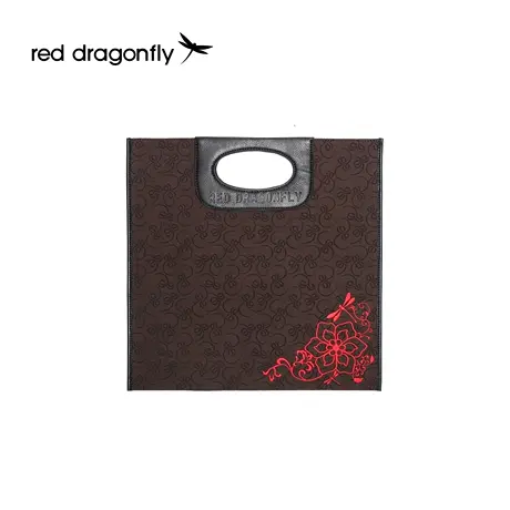 红蜻蜓品牌刺绣款手提包 提花面料 大容量托特包 可放14寸笔记本商品大图