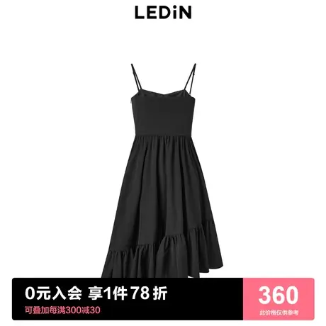 【商场同款】乐町不规则吊带连衣裙2023夏辣妹浪漫复古C1FAD2E01图片