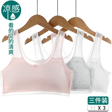 内衣女初中生纯棉高中生发育期大童胸罩青春期小背心少女文胸夏季图片
