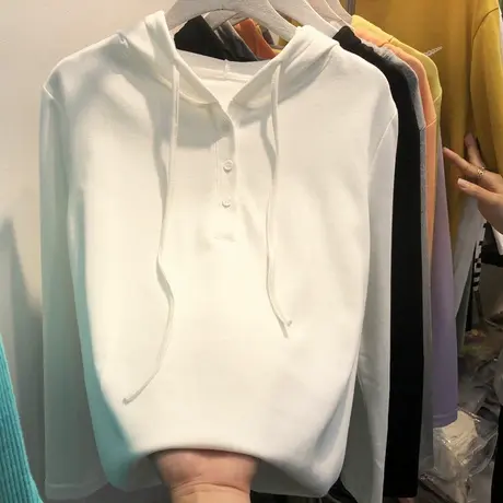 超火cec卫衣女春秋薄款2020新款韩版ins潮慵懒风宽松欧货连帽上衣商品大图