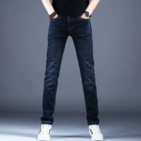 男士高端牛仔裤男款直筒修身裤子潮牌2023新款秋冬季美式高街时尚商品大图