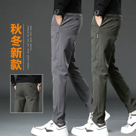 秋冬季男裤子上班男士弹力休闲长裤修身小脚潮流百搭商务正装西裤商品大图