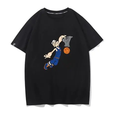秀洛大力水手篮球运动训练服灌篮扣篮纯棉吸汗t恤短袖潮流体恤衫图片