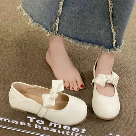 玛丽珍女鞋夏季平底单鞋2023年新款温柔风配裙子豆豆鞋软底开车鞋商品大图