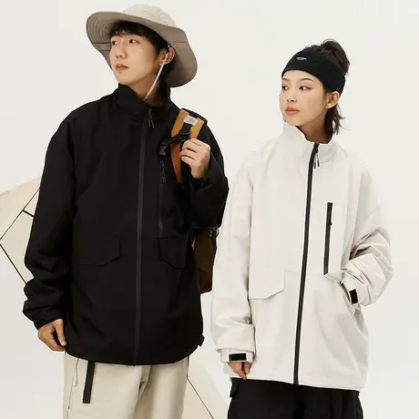 情侣装冲锋衣痞帅外套男潮高级感痞帅男装春季新款衣服男款防风衣商品大图