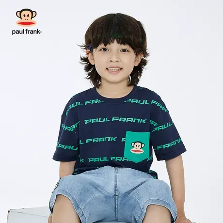 大嘴猴正品童装男童t恤半袖儿童短袖2023夏季新款大童纯棉T恤夏装商品大图