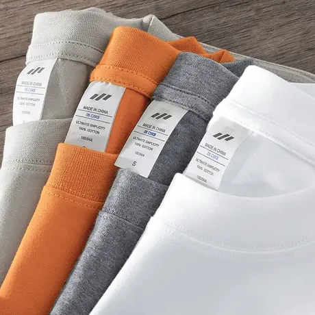 重磅纯棉长袖t恤男女内搭纯色打底衫秋冬季宽松圆领秋衣全棉体恤商品大图