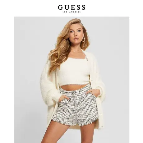 GUESS23新款秋女士温柔慵懒风软糯针织毛衣开衫外套-W3BR71Z3BH0商品大图