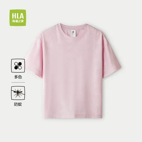 HLA/海澜之家panda wowo熊猫短袖T恤25夏季新防蚊印花短t男女童商品大图