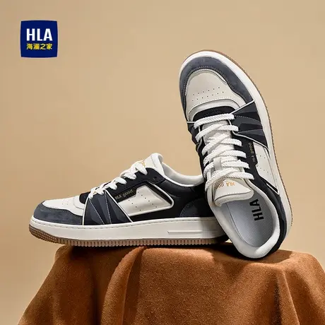 HLA/海澜之家男鞋新款秋季解构风潮流拼接板鞋百搭厚底时尚休闲鞋商品大图