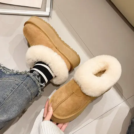 2025新款雪地棉冬鞋棉鞋女款雪地靴女加绒加厚雪地靴保暖棉靴厚底商品大图