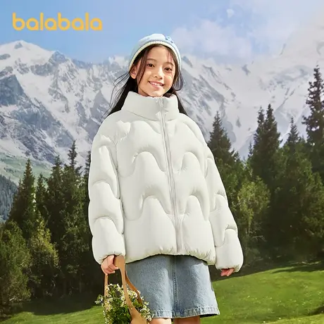 巴拉巴拉balaOne童装儿童羽绒服女童冬装立领保暖外套2025新款潮图片