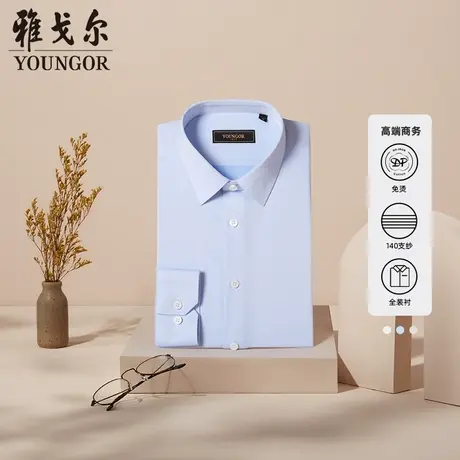 【140支纱】TP系雅戈尔衬衫秋季商务休闲装衬免烫易打理长袖衬衫商品大图