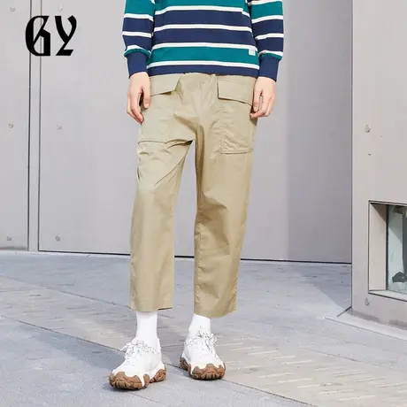 雅戈尔奥莱 GY男装夏季高支棉锥形裤平脚口男士休闲裤商品大图