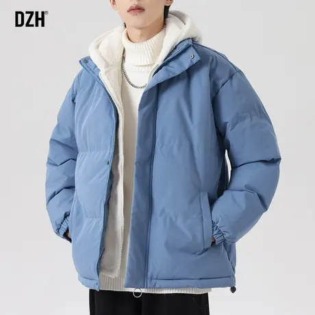 男士假两件棉衣男冬季加厚棉袄外套2023新款冬款棉服情侣装面包服图片