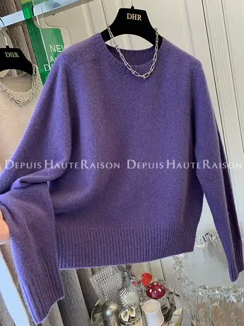 超好看羊毛衫针织衫毛衣洋气打底衫女宽松慵懒风软糯2023秋冬新款商品大图