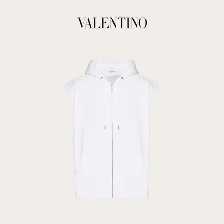 【季末优惠】华伦天奴VALENTINO男士VLOGO SIGNATURE棉质连帽卫衣商品大图