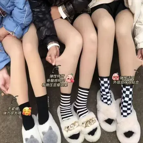 光腿神器女秋冬裸感超自然色光腿肤肉色丝袜加绒加厚保暖打底裤子商品大图