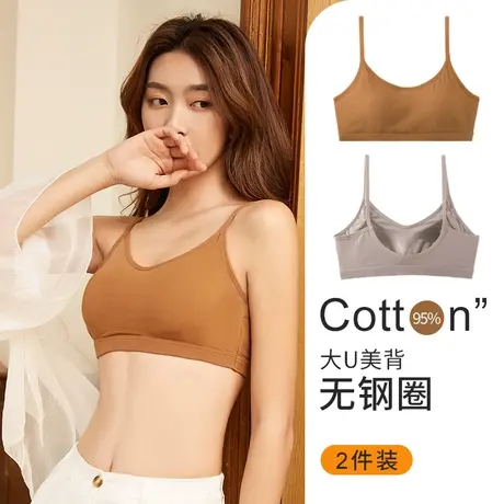 美背内衣女无钢圈文胸小胸聚拢一体式少女抹裹胸收副乳防下垂薄款商品大图