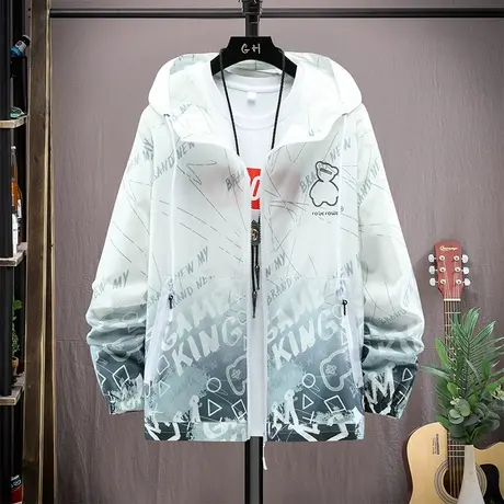 冰丝防晒衣男士夏季轻薄款夹克男渐变色钓鱼防晒服青少年大童外套商品大图