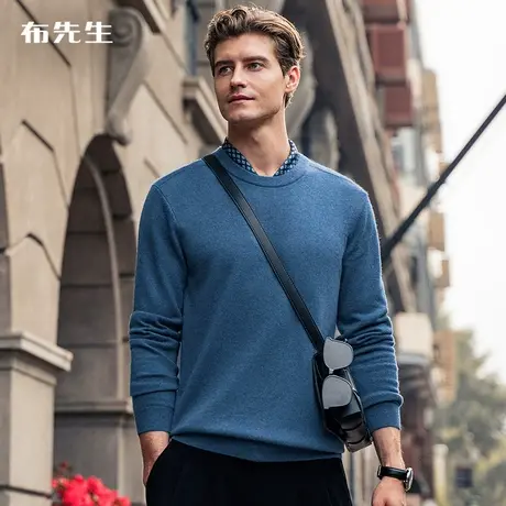MrBu布先生半高领长袖羊绒衫 秋冬软糯保暖羊绒T男 BT11718断码图片