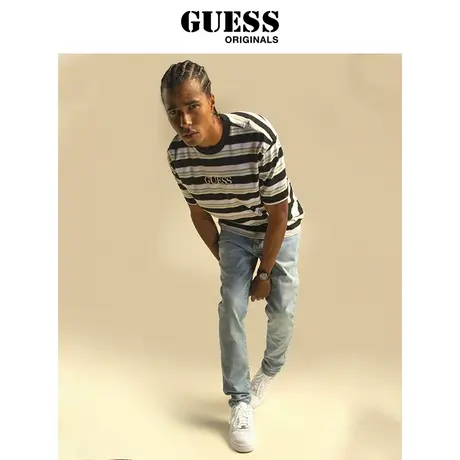 【38上新季】GUESS Originals男纯色直筒休闲牛仔裤商品大图