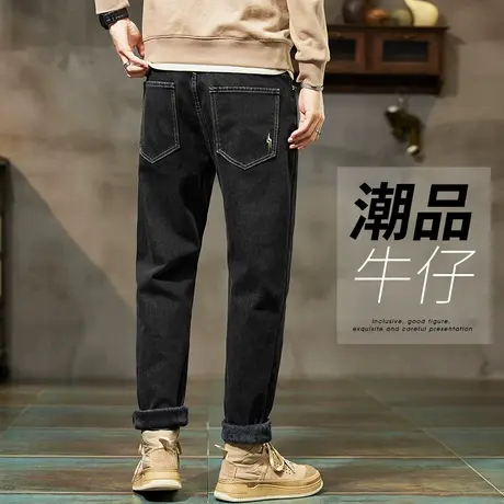 夏天男士新塘高端水洗直筒休闲牛仔裤子夏季薄款男生宽松2023新款图片