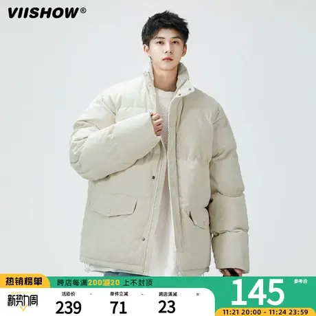 VIISHOW灯芯绒美式复古棉衣男款冬季潮棉袄羽绒棉服加厚保暖外套商品大图