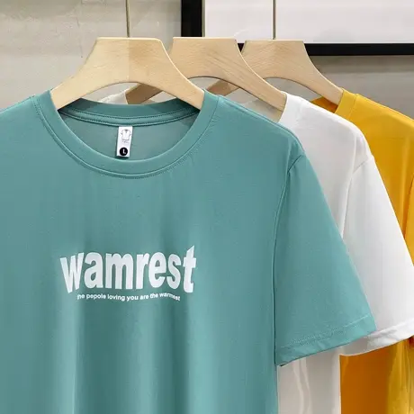 印花t恤男潮牌ins潮流男士半袖体恤宽松薄款男生短袖夏季2023新款商品大图