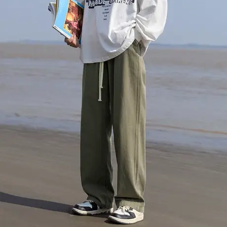 日系cityboy潮牌工装裤男夏季宽松大码阔腿裤休闲百搭抽绳束脚裤商品大图