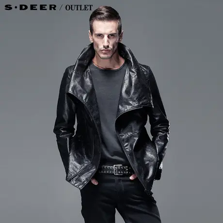 sdeer圣迪奥专柜正品男装机车款立领男士风衣3372267🌫图片