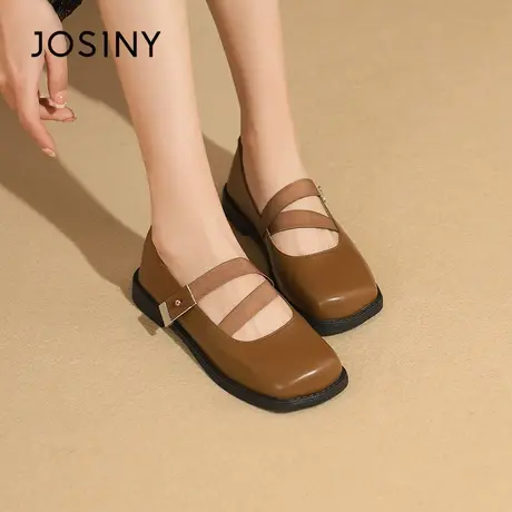 Josiny/卓诗尼玛丽珍女鞋2023秋季新款时尚休闲平底配裙子妈妈鞋商品大图