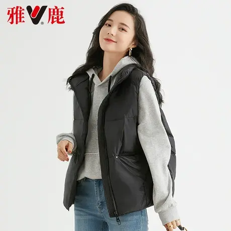雅鹿羽绒马甲女短款2022秋冬新款马夹外穿时尚宽容羽绒服外套正品商品大图