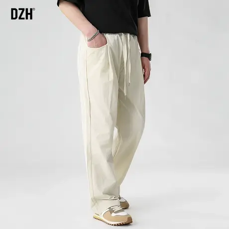 男士宽松休闲裤男款速干裤男夏季薄款裤子设计感高级空调裤阔腿裤商品大图