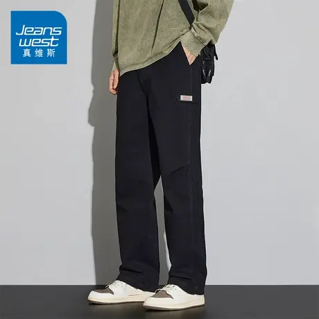 GZ真维斯春秋季青少年学生工装宽松直筒休闲长裤子男生2024年新款商品大图