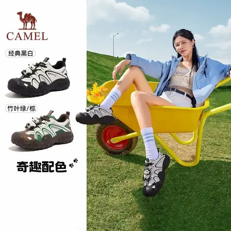 骆驼女鞋2025春季新款厚底户外徒步登山鞋运动鞋时尚休闲鞋丑萌鞋商品大图