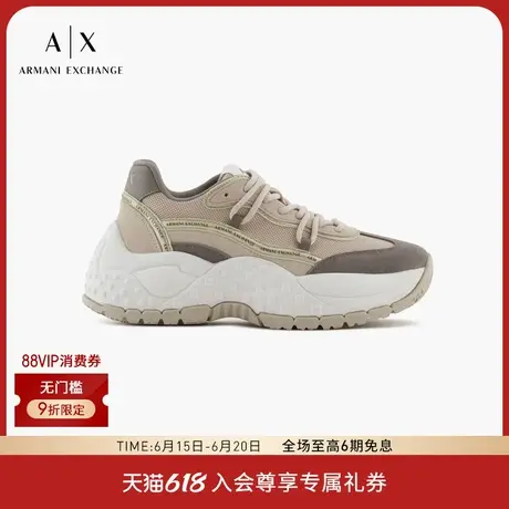 ARMANI EXCHANGE/阿玛尼2025夏季新款女士厚底老爹T字头休闲鞋商品大图
