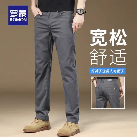 罗蒙秋季新款男休闲裤微弹工装裤耐磨宽松直筒舒适轻商务裤子N1Z商品大图
