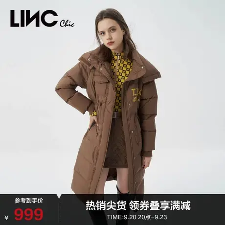 LINCCHIC金羽杰羽绒服女大翻领防护中长款羽绒服女冬季Y22808296商品大图