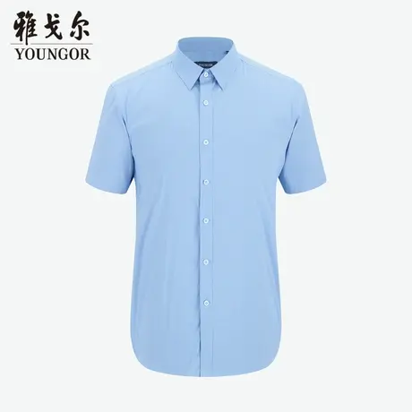 雅戈尔奥莱 商场同款男士短袖衬衫新款官方正品商务休闲短袖衬衫商品大图