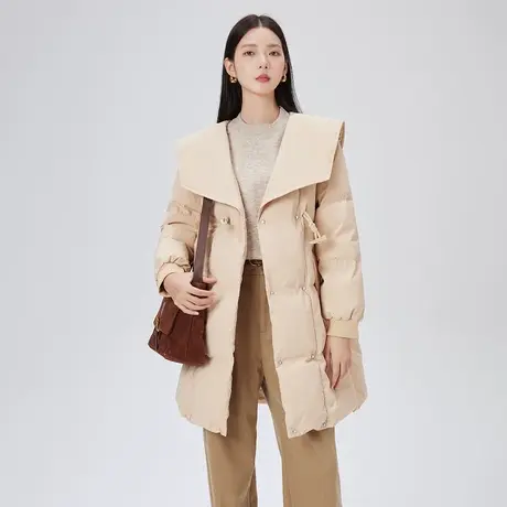 艾莱依2023新款羽绒服女中长款商品大图