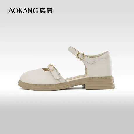 奥康女鞋 2023夏季新款平底法式甜美玛丽珍单鞋舒适百搭女士凉鞋商品大图