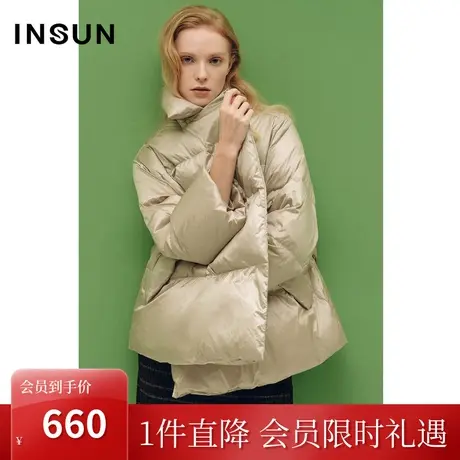 【减龄羽绒】恩裳COVER冬季2022光泽轻盈保暖减龄白鸭绒羽绒服女商品大图