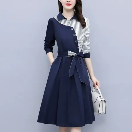 春装2023年新款女装潮早秋长袖连衣裙春秋季中长款裙子法式洋气质图片