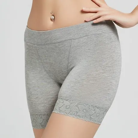 夏新款莫代尔安全裤加档加大防走光打底裤加肥胖MM蕾丝边短裤防卷图片