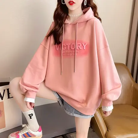 卫衣女春秋韩版宽松bf慵懒风设计感小众ins薄款早秋假两件外套潮商品大图