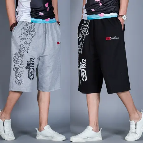 男士短裤夏季薄款七分裤加肥加大休闲裤男运动中裤大码肥佬裤子夏商品大图